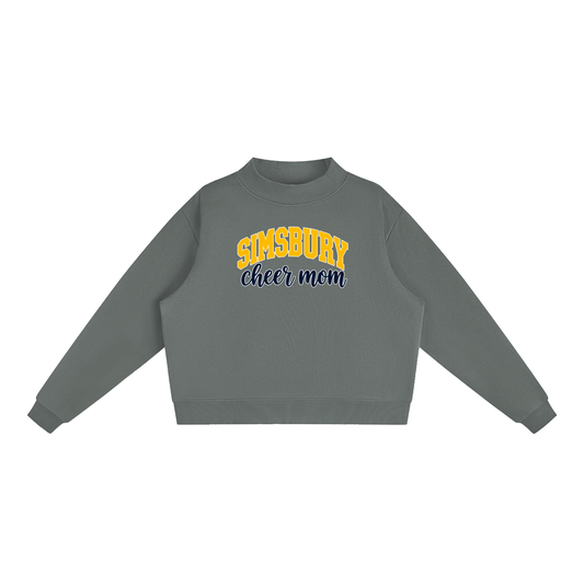 Essential Fleece Mock-Neck Crew Sweatshirt