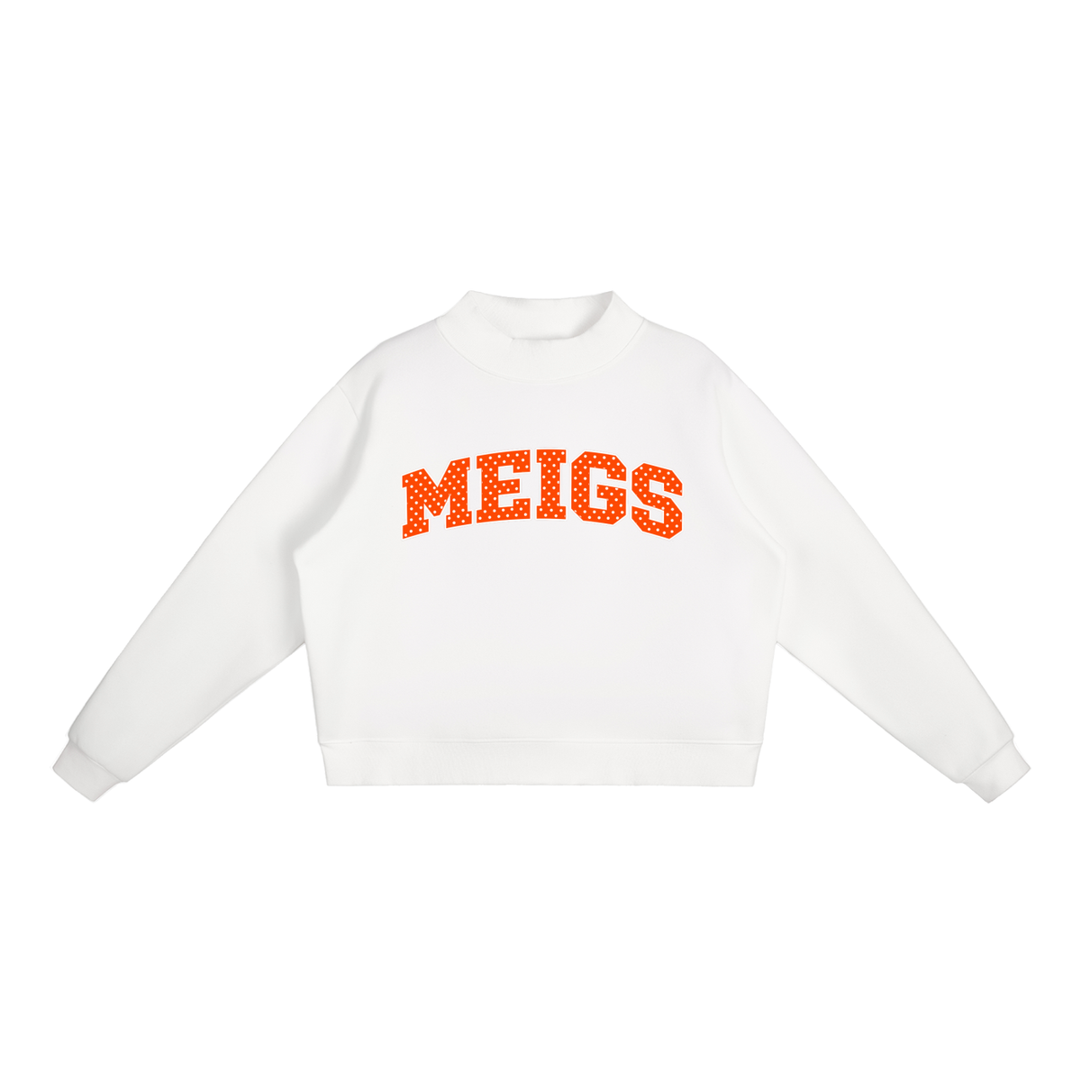 Polka Dot MEIGS Essential Fleece Mock-Neck Crew Sweatshirt