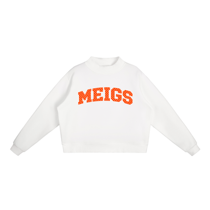 Polka Dot MEIGS Essential Fleece Mock-Neck Crew Sweatshirt
