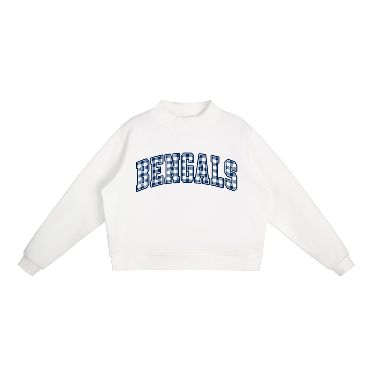 Essential Fleece Mock-Neck Crew Sweatshirt