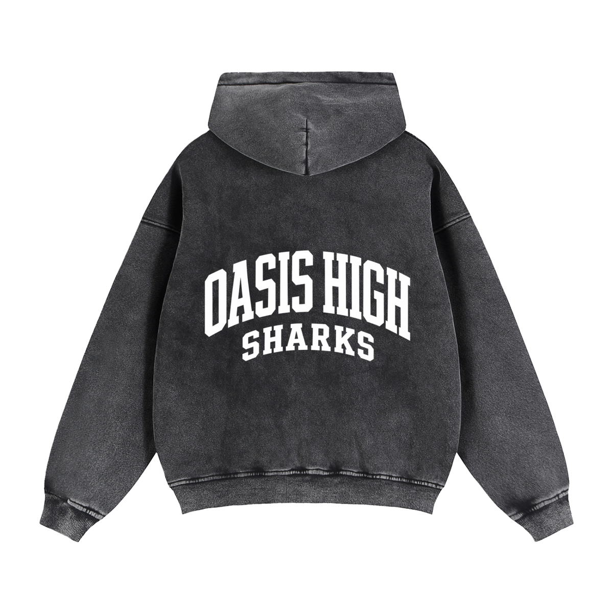 Basic 2 White Oasis Zip-Through Boxy Fleece Hoodie