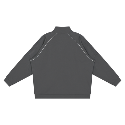 Striped Raglan Sleeve Jacket
