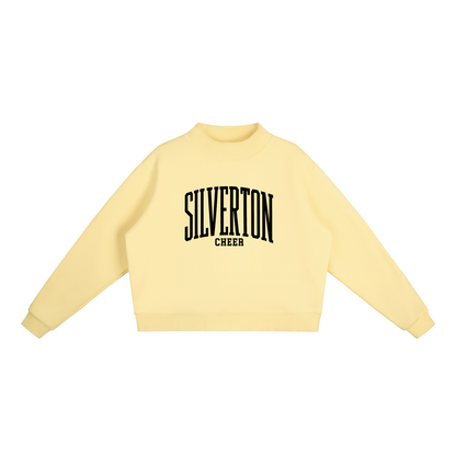 Essential Fleece Mock-Neck Crew Sweatshirt