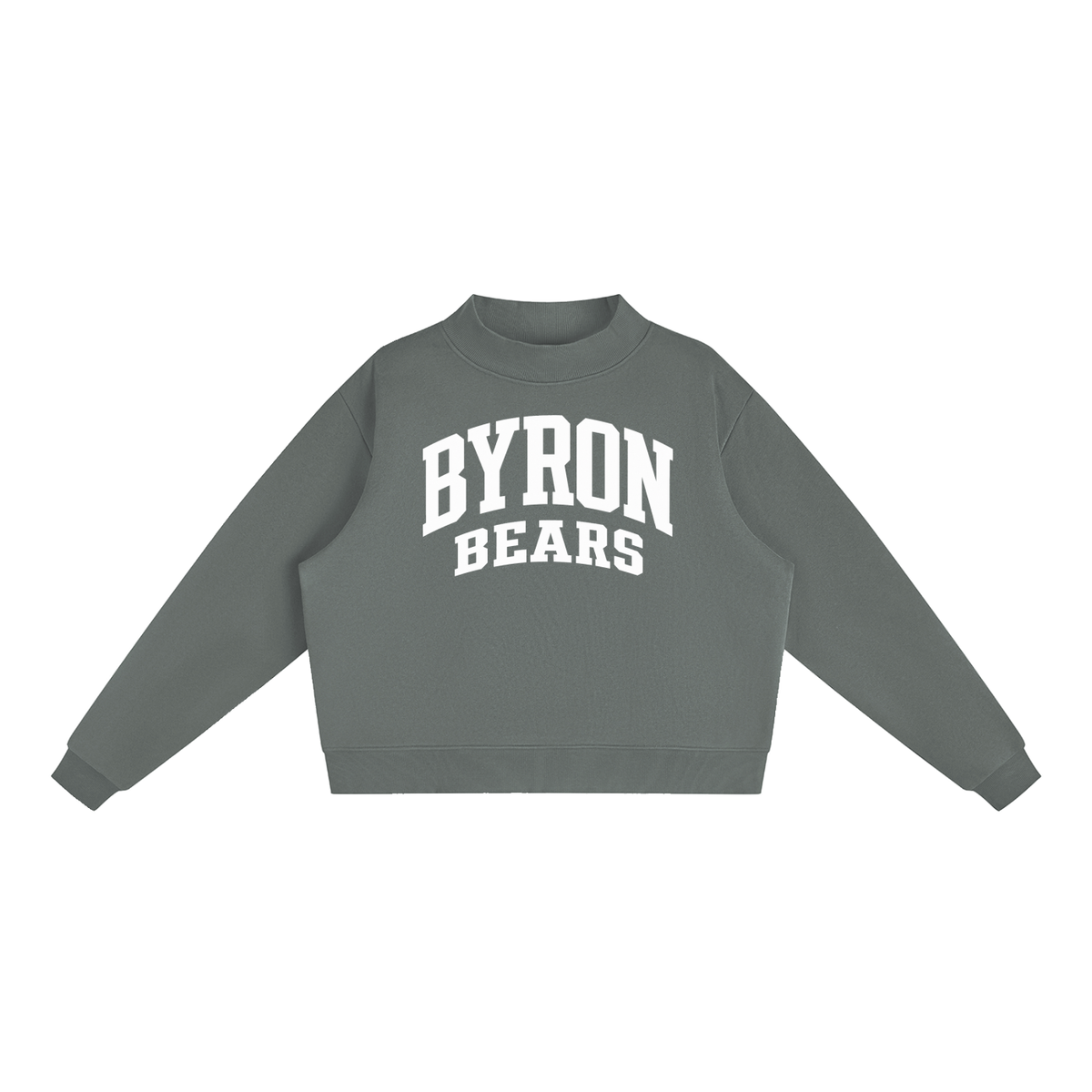 Essential Fleece Mock-Neck Crew Sweatshirt