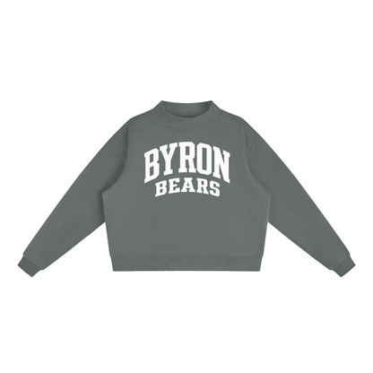 Essential Fleece Mock-Neck Crew Sweatshirt