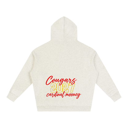 Cursive Front Cardinal Mooney Oversize Fleeced Hoodie