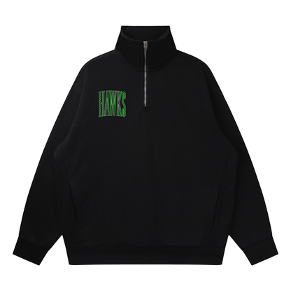 Quarter-Zip Drop Shoulder Sweatshirt