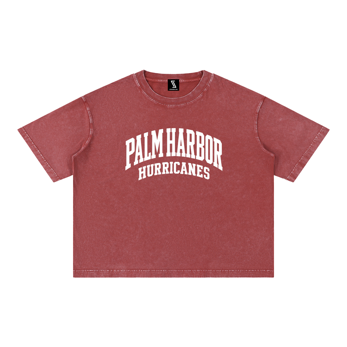 Basic 2 White Palm Harbor Mineral Wash Boxy Cotton T-Shirt