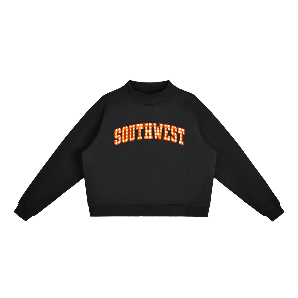 Essential Fleece Mock-Neck Crew Sweatshirt