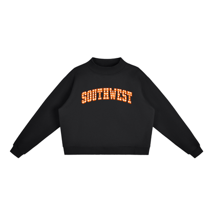 Essential Fleece Mock-Neck Crew Sweatshirt