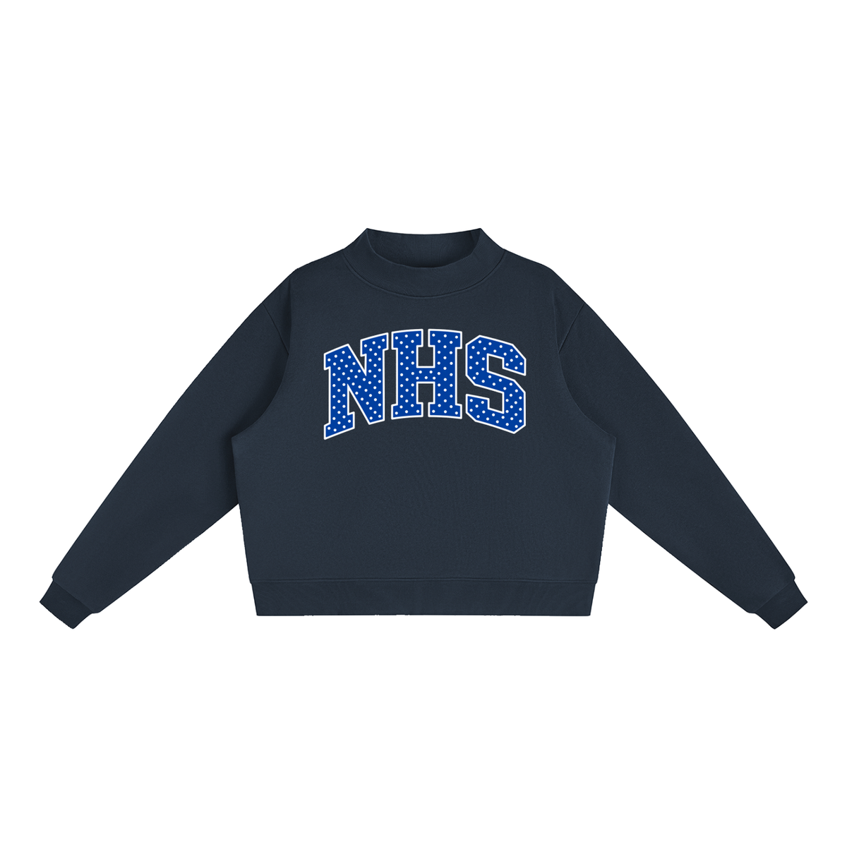 Essential Fleece Mock-Neck Crew Sweatshirt