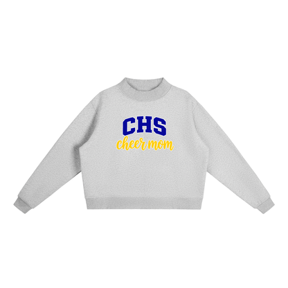 Cheer Mom Cyprus Essential Fleece Mock-Neck Crew Sweatshirt