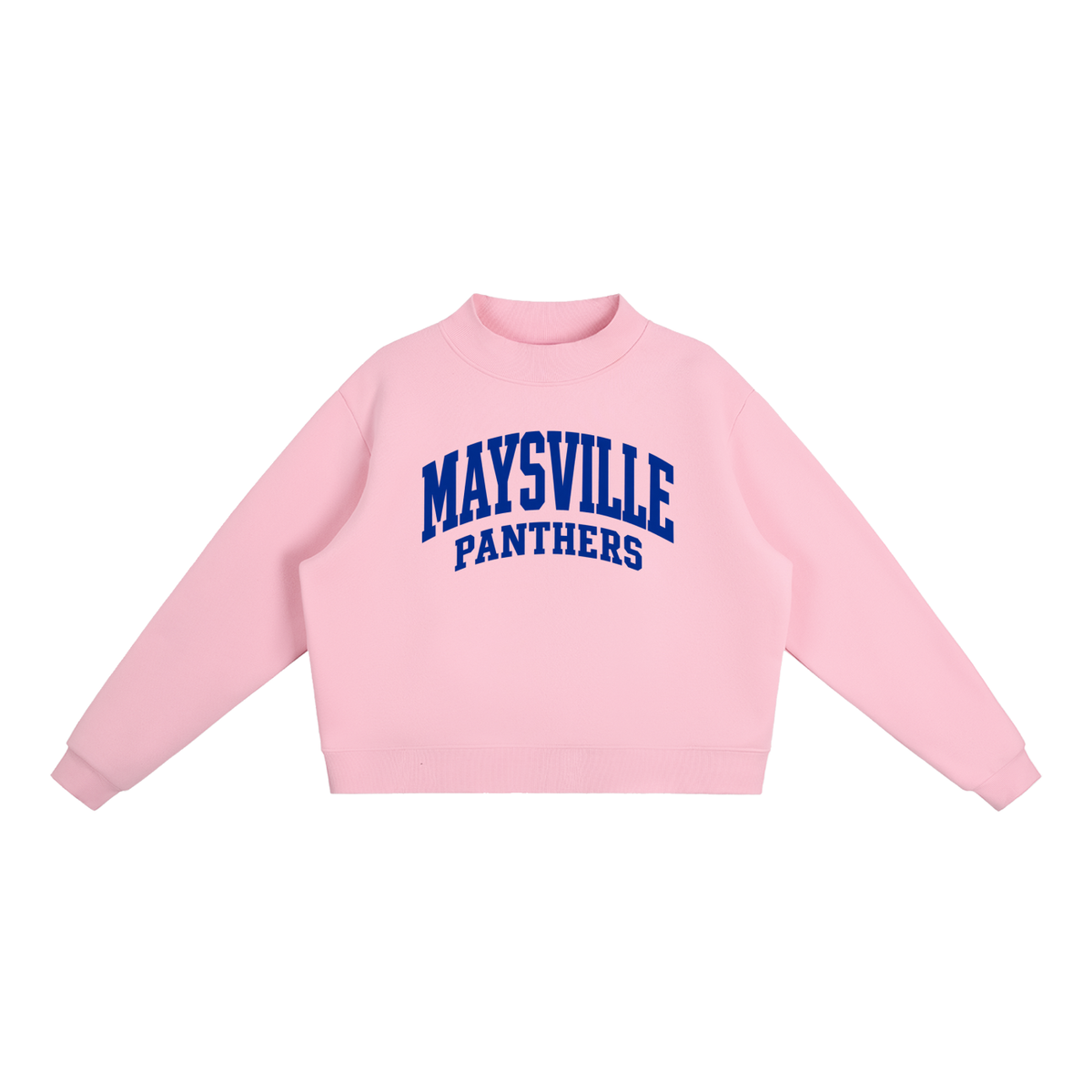 Basic 2 Maysville Essential Fleece Mock-Neck Crew Sweatshirt (printed)