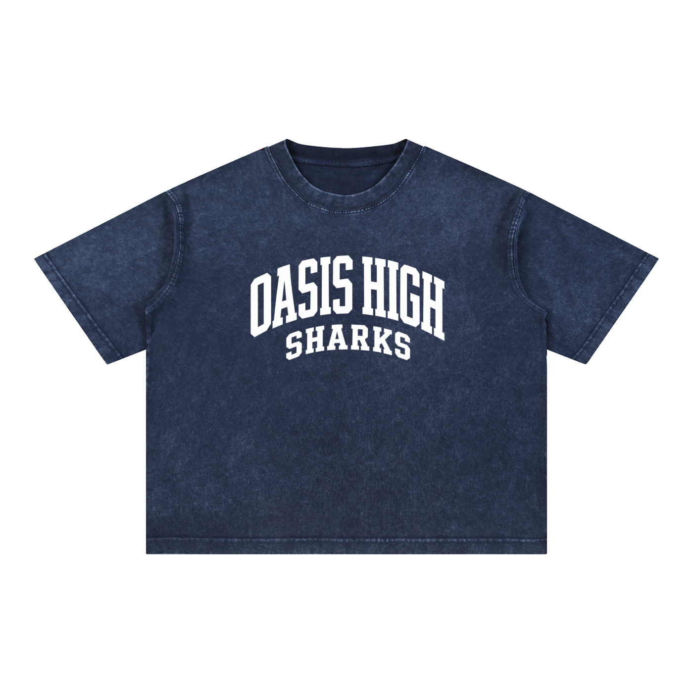 Basic 2 White Oasis Mineral Wash Boxy Cotton T-Shirt