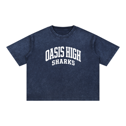 Basic 2 White Oasis Mineral Wash Boxy Cotton T-Shirt