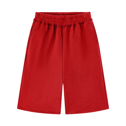 Unisex Raw Edge Fleece Shorts