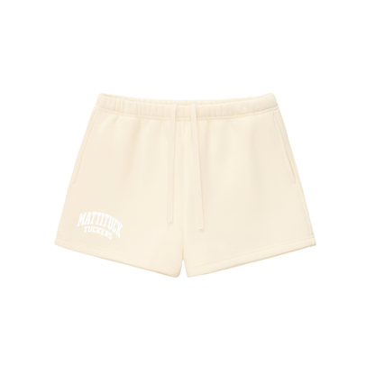 Basic 2 White Mattituck Essential Fleece Drawstring Sweatshorts