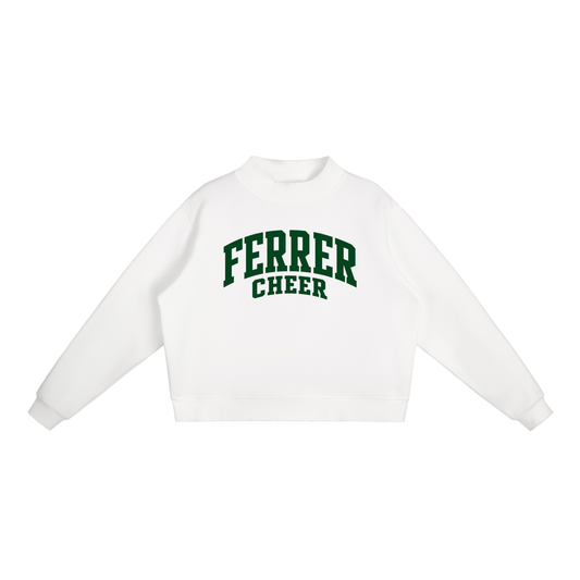 Basic 2 St Vincent Ferrer Essential Fleece Mock-Neck Crew Sweatshirt (printed)