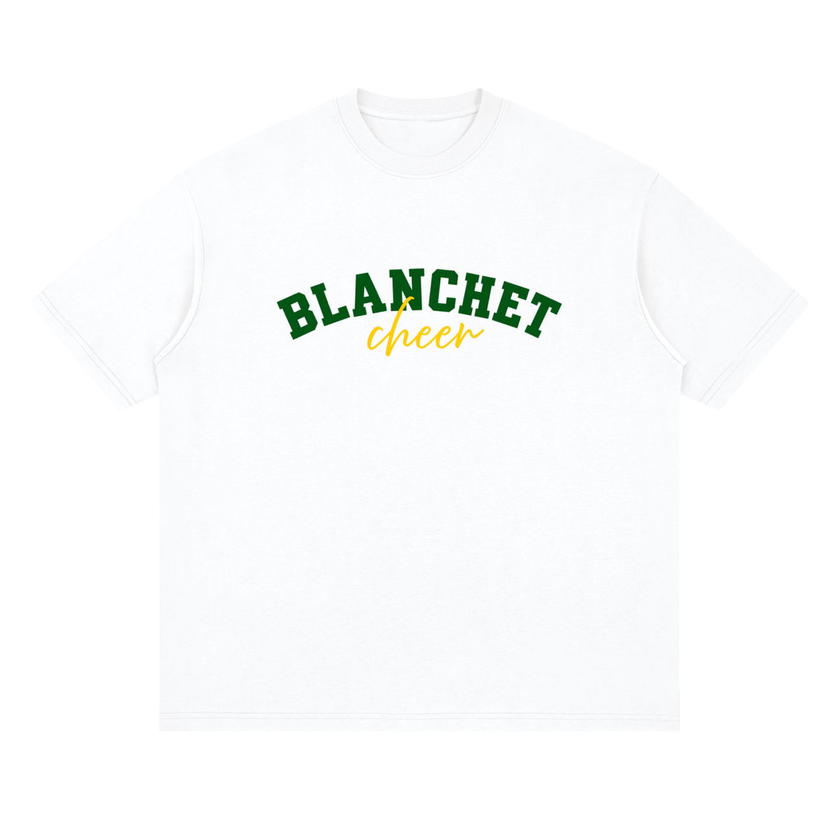 Cursive Blanchet Oversized Drop Shoulder T-Shirt