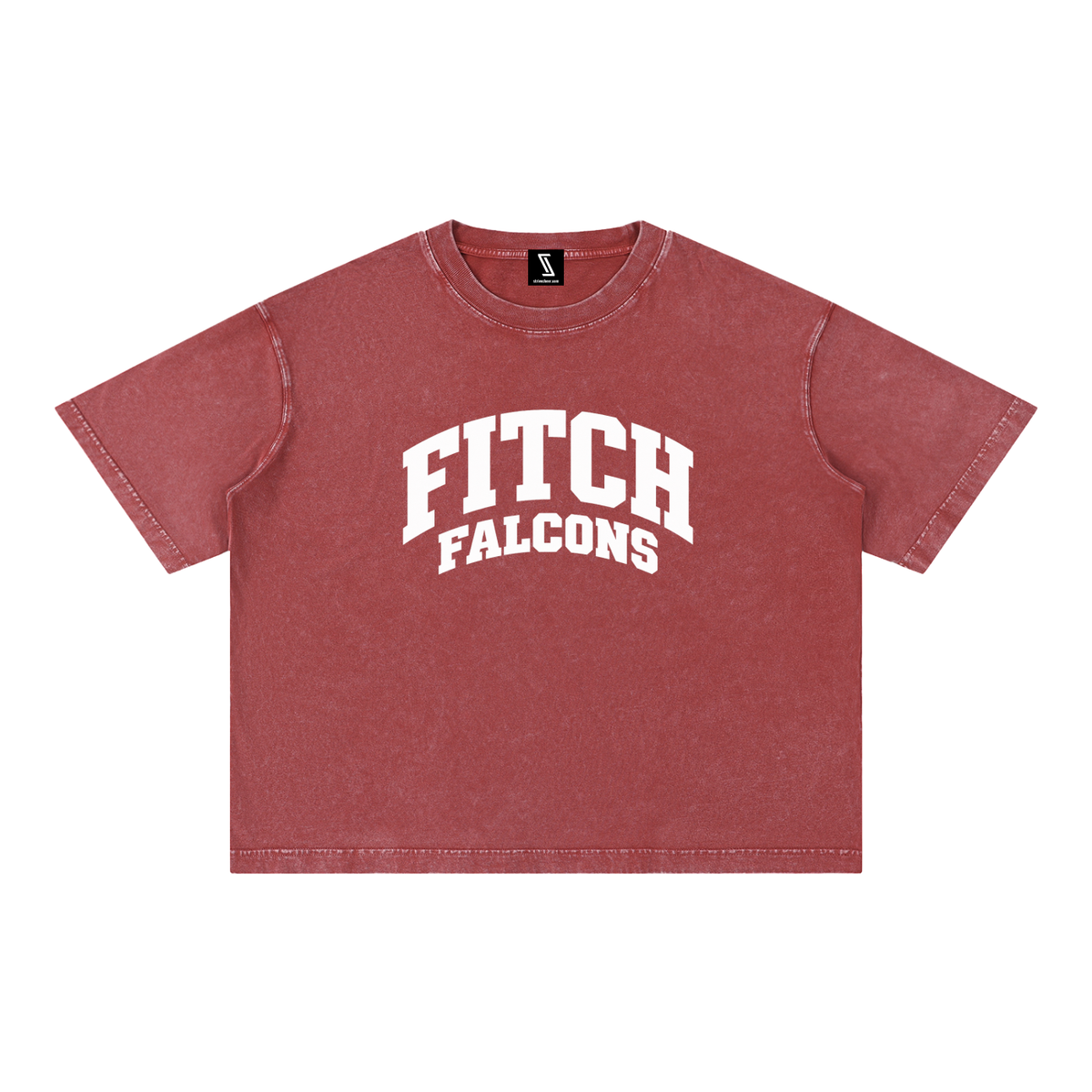 Basic 2 White Fitch Mineral Wash Boxy Cotton T-Shirt