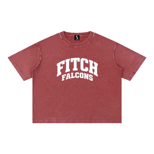 Basic 2 White Fitch Mineral Wash Boxy Cotton T-Shirt