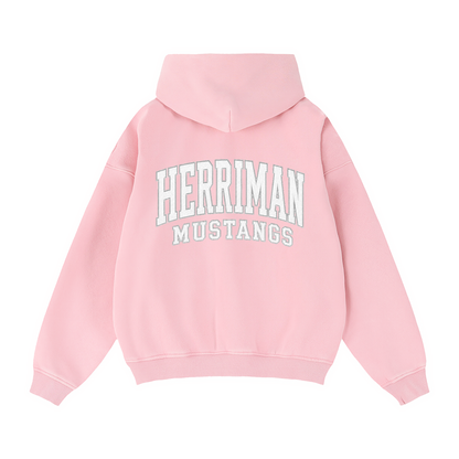 Zip Up Boxy Fleece Hoodie