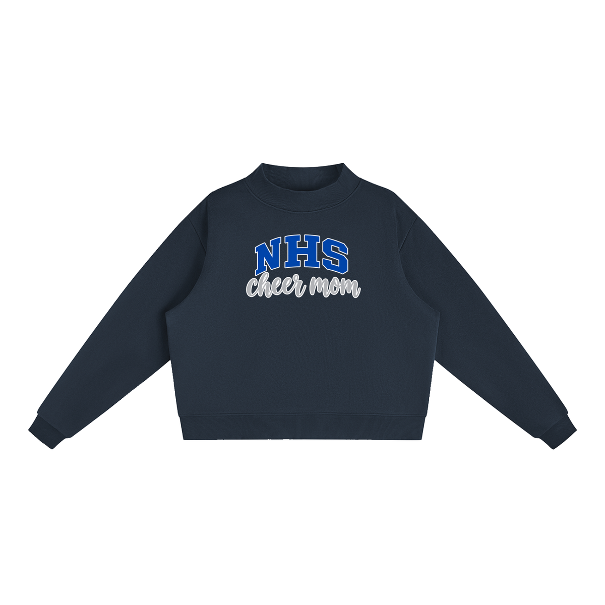 Cheer Mom Nolensville Essential Fleece Mock-Neck Crew Sweatshirt (printed)