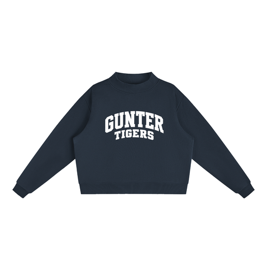 Gunter Tigers Essential Fleece Mock-Neck Crew Sweatshirt