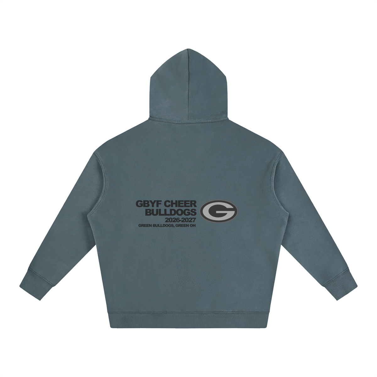 Vector Star Front Green Bulldogs Oversize Fleeced Hoodie