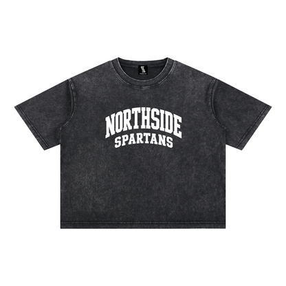 Basic 2 White Northside Mineral Wash Boxy Cotton T-Shirt