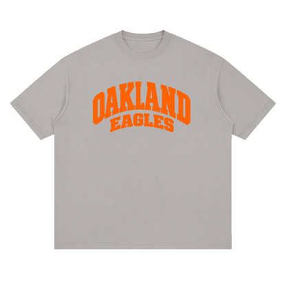 Basic 2 White Oakland Middle Oversized Drop Shoulder T-Shirt