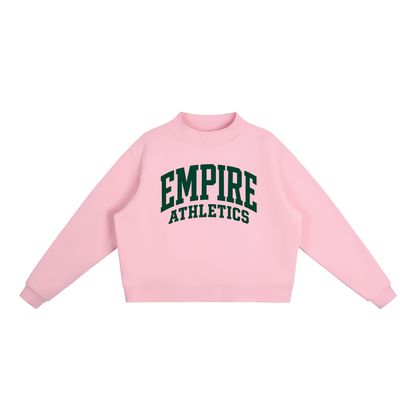 Basic 2 Empire Essential Fleece Mock-Neck Crew Sweatshirt (printed)