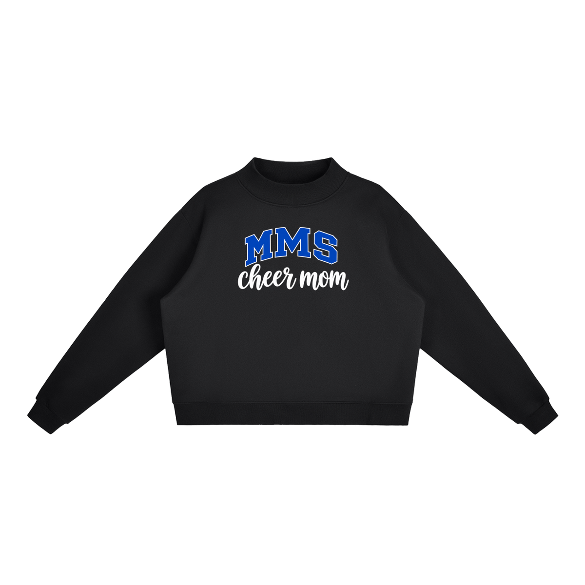 Cheer Mom Maysville Essential Fleece Mock-Neck Crew Sweatshirt (printed)