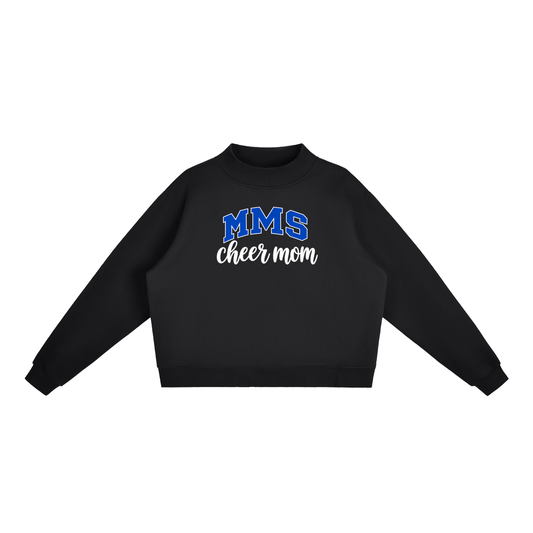 Cheer Mom Maysville Essential Fleece Mock-Neck Crew Sweatshirt (printed)