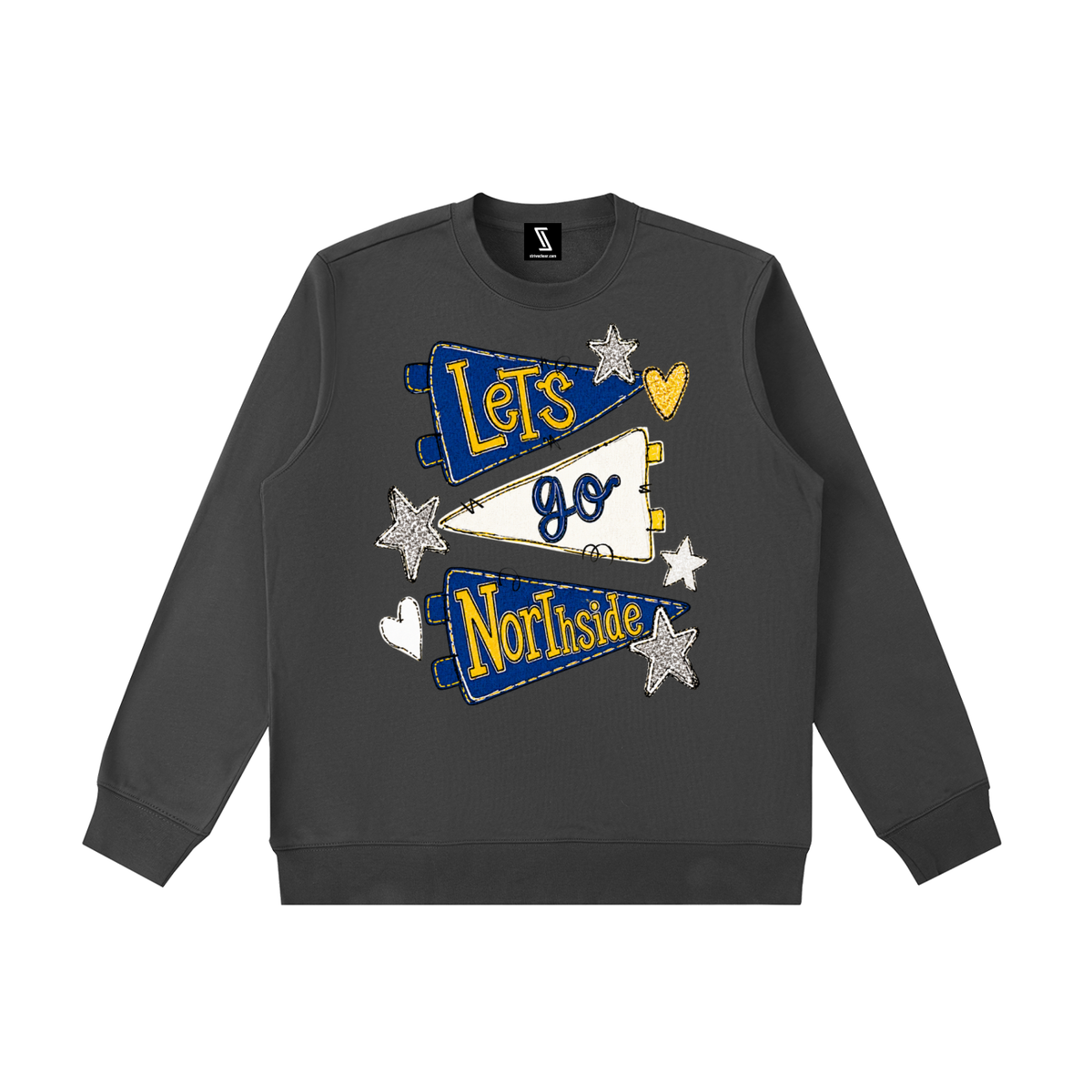 Lets Go Northside Essential Heavyweight Crewneck  Sweatshirt