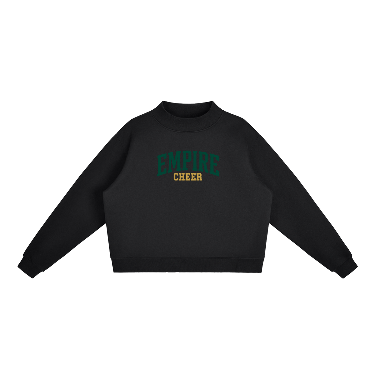 Basic 1 Empire Essential Fleece Mock-Neck Crew Sweatshirt (printed)