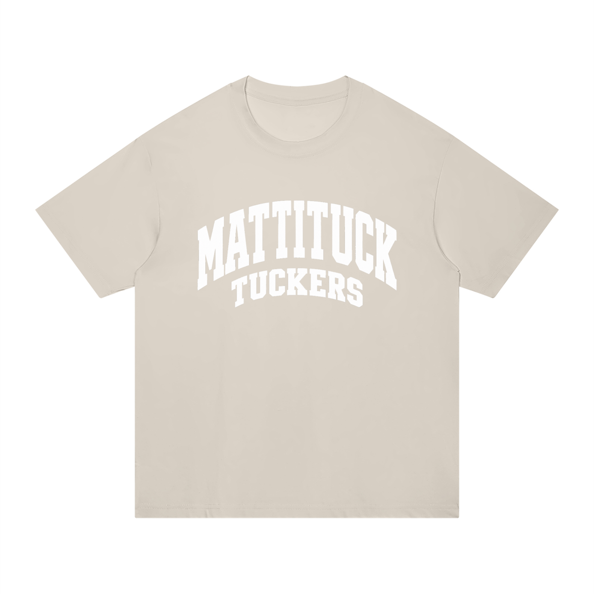 Basic 2 White Mattituck Unisex Regular Fit Cotton T-Shirt
