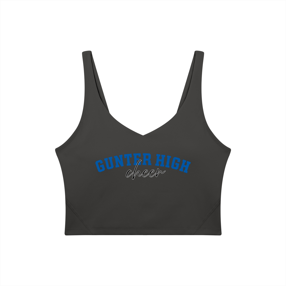 Cursive Gunter Women's V-Neck Yoga Sports Bra