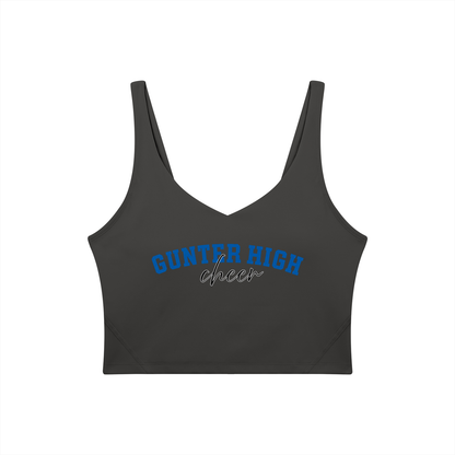 Cursive Gunter Women's V-Neck Yoga Sports Bra