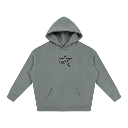 Vector Star Front Green Bulldogs Oversize Fleeced Hoodie