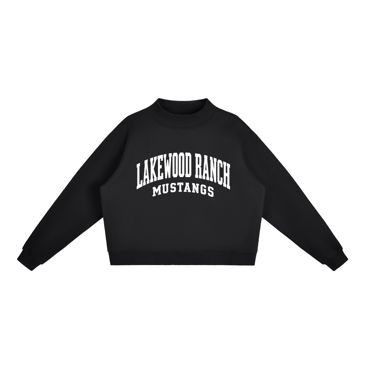 Essential Fleece Mock-Neck Crew Sweatshirt