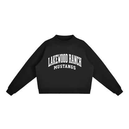 Essential Fleece Mock-Neck Crew Sweatshirt