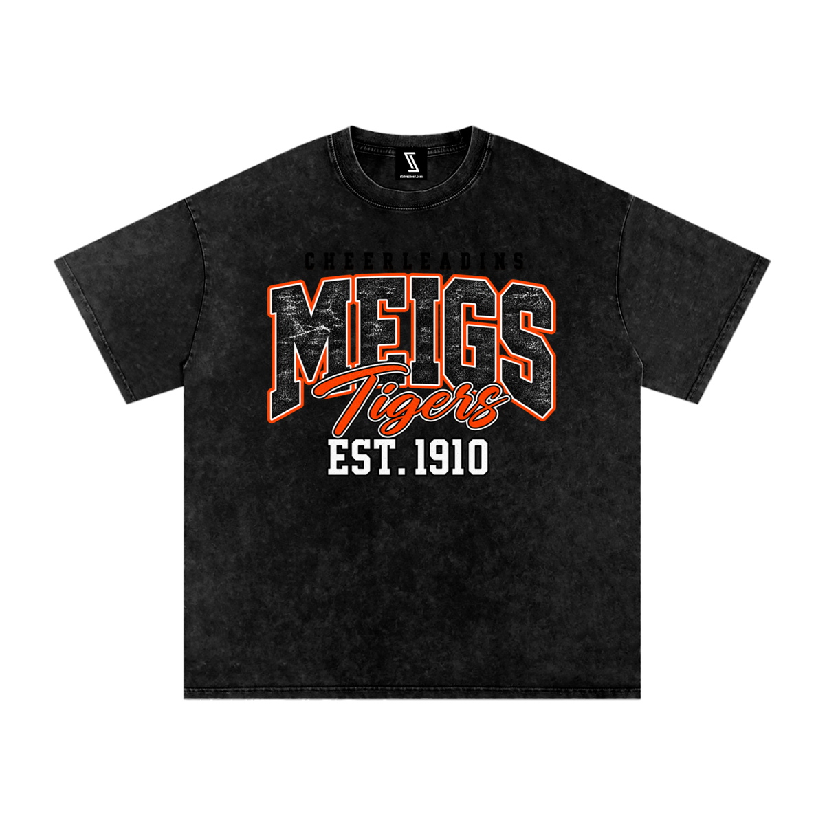 Vintage Meigs County Snow Washed Oversized Cotton T-Shirt