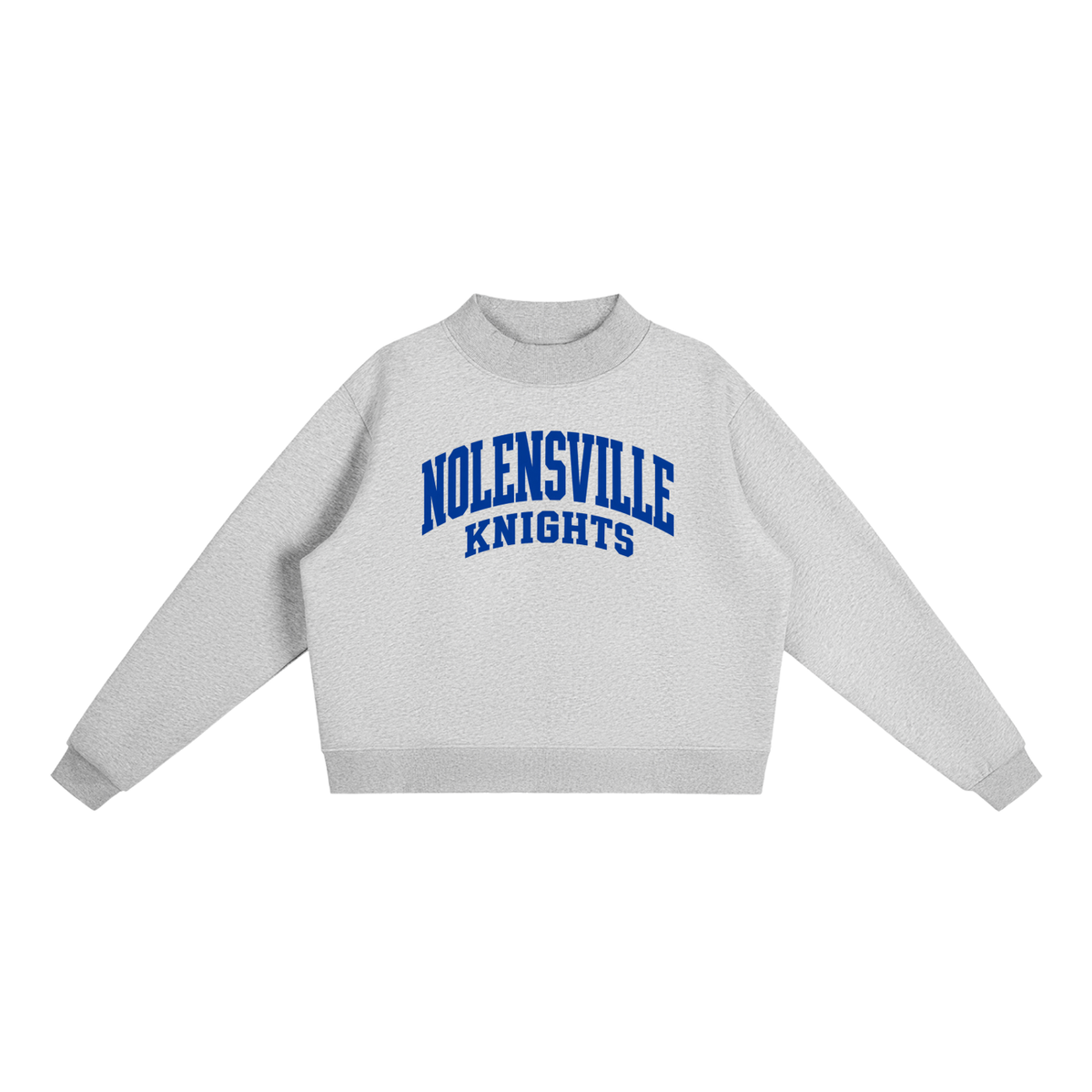 Essential Fleece Mock-Neck Crew Sweatshirt