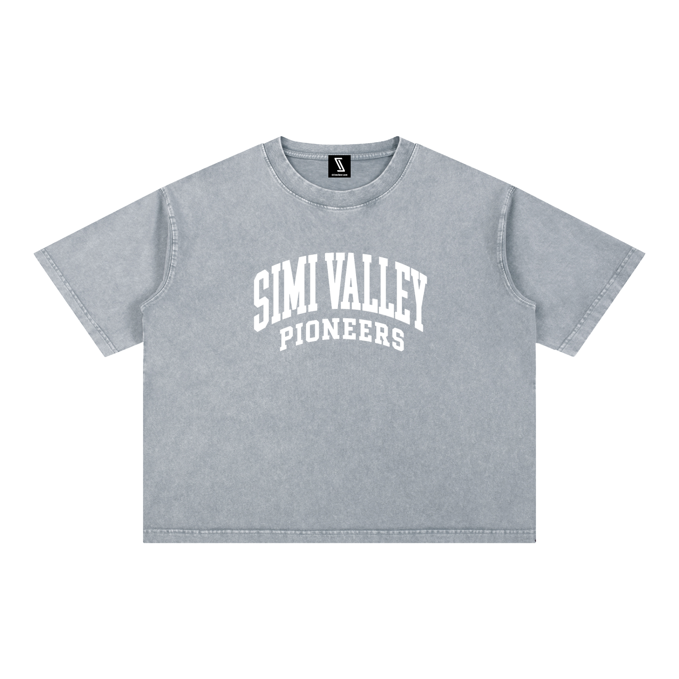 Basic 2 White Simi Valley Mineral Wash Boxy Cotton T-Shirt