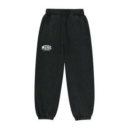 Basic 2 White Meigs County Fleeced Jogger Sweatpants