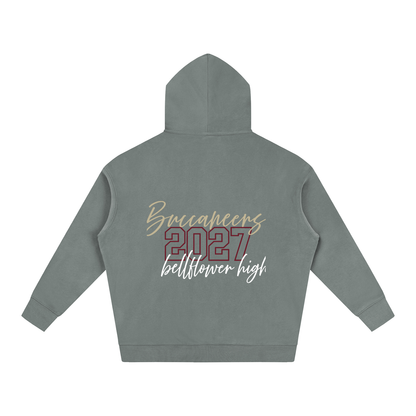 Cursive Front Bellflower Oversize Fleeced Hoodie