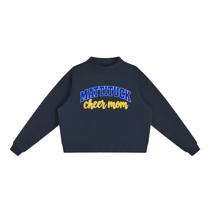 Cheer Mom Mattituck Essential Fleece Mock-Neck Crew Sweatshirt