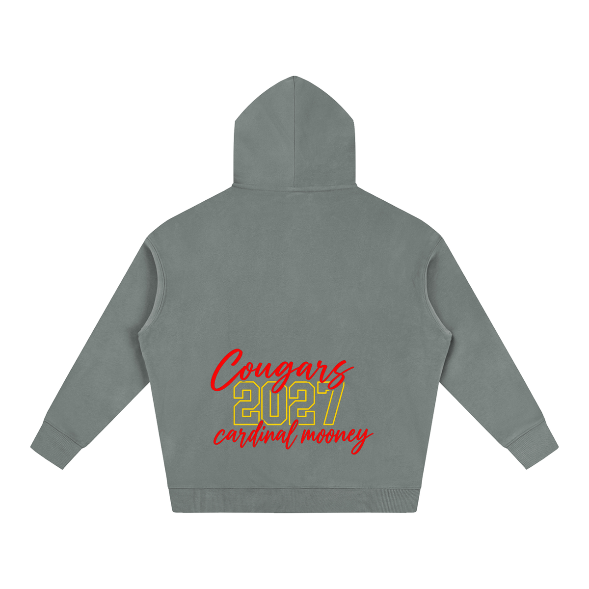 Cursive Front Cardinal Mooney Oversize Fleeced Hoodie