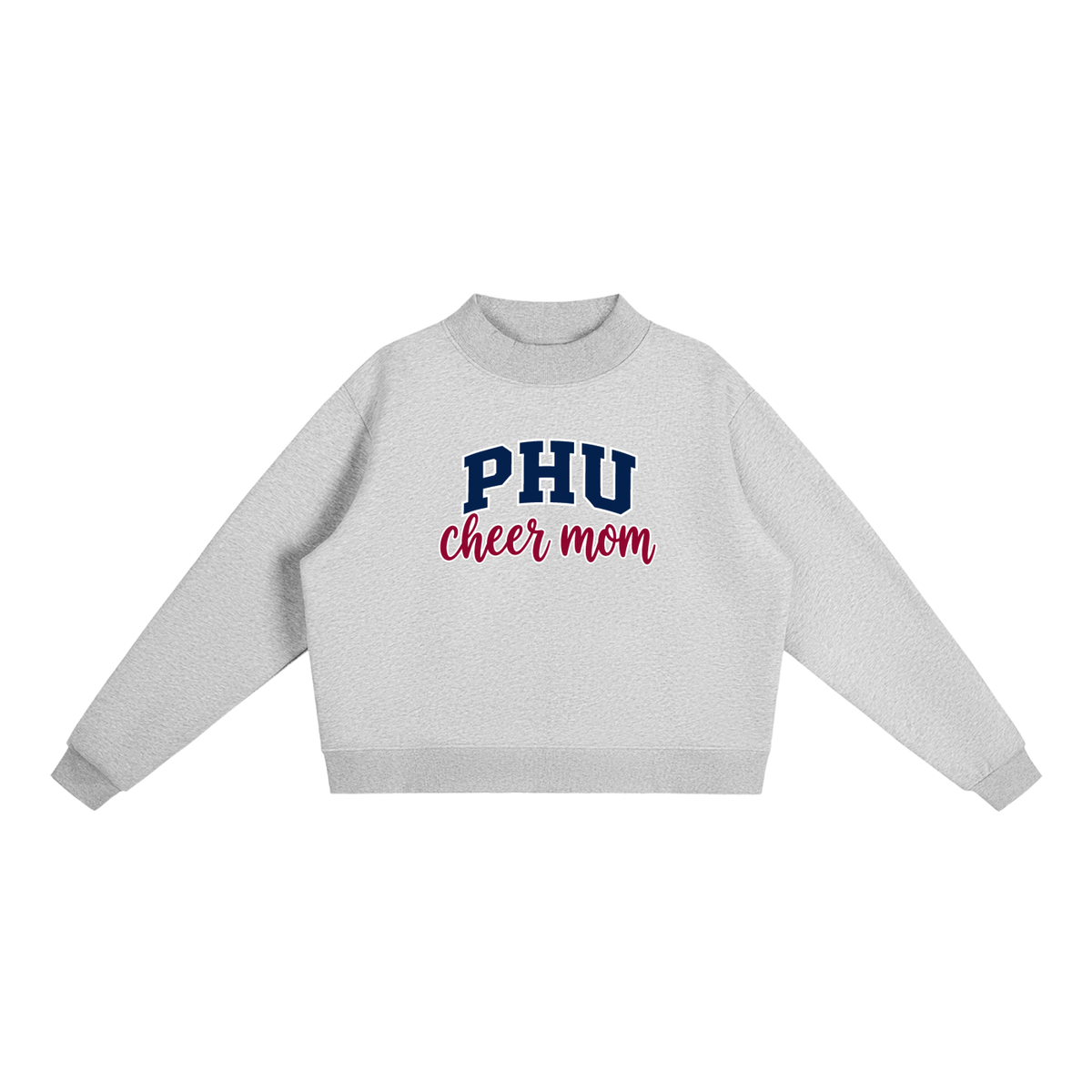 Cheer Mom Palm Harbor Essential Fleece Mock-Neck Crew Sweatshirt (printed)